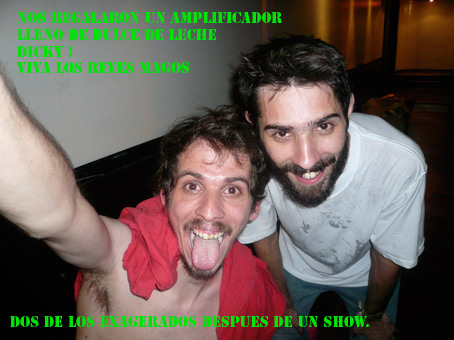 dickyexagerareyesmagos the text says something like: Three Wise Men put Dulce de Leche in their amps after the Bauen Show. As you see, we don't hide our happiness.